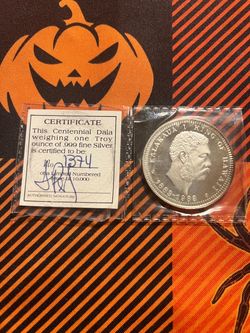 Kalakaua I Hawaii Centennial Dala 1 oz .999 Silver Coin