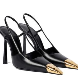 Gorgeous Black And Gold Heels/ Size 7.5/ New/ $20 Cash Only/ Blue Diamond And Rainbow 