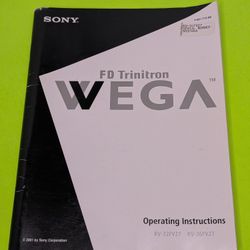 Sony FD Trinitron WEGA Operating Instructions Manual For TV Model KV-36FV27 !