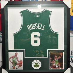 Bill Russell Boston Celtics Framed Jersey