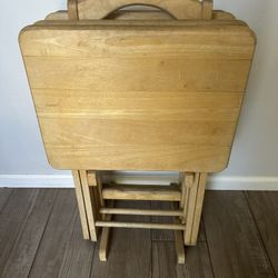 Wood TV Tray Sets
