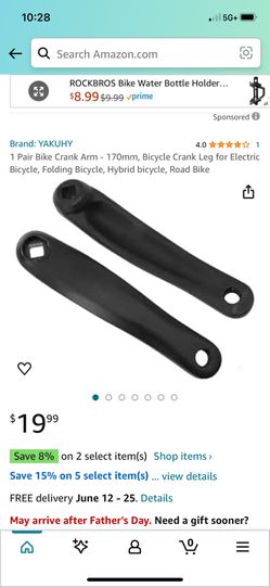 Bike Crank Arm Aluminum Alloy Left Single Chain Crank Arm for Bike Replacement Accessory