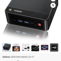 Beelink Ser5 MAX Mini PC AMD Ryzen 7 6800H 32gb LPDDR5 500GB NVME Ssd