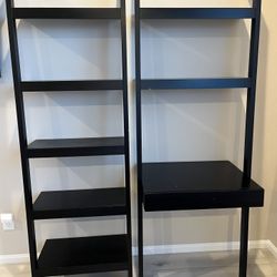 Black Leaning Bookshelves (2)