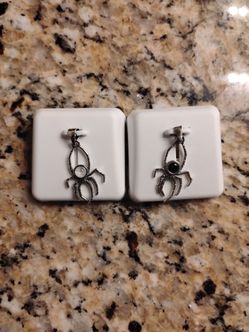Sterling silver spider pendants