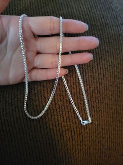 Italy 925 Solid Sterling Silver Franco Chain for Men Women 22" Read Description Plata Italiana 925 Cadena Franco Unisex 22" Leer Descripcion