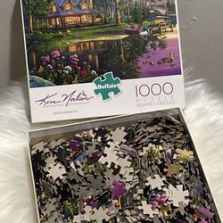 Buffalo Games Golden Moments Cottage Cabin Forest  1000 Pc Jigsaw Puzzle