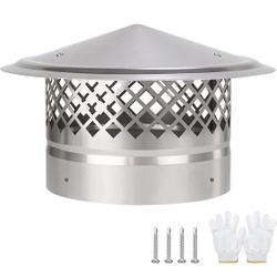 8 Inch Round Chimney Cap,Cone Top Chimney Cap with Screen 8 Inch Round Roof....