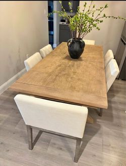 Pottery Barn Toscana Dining table and RH Morgan chairs