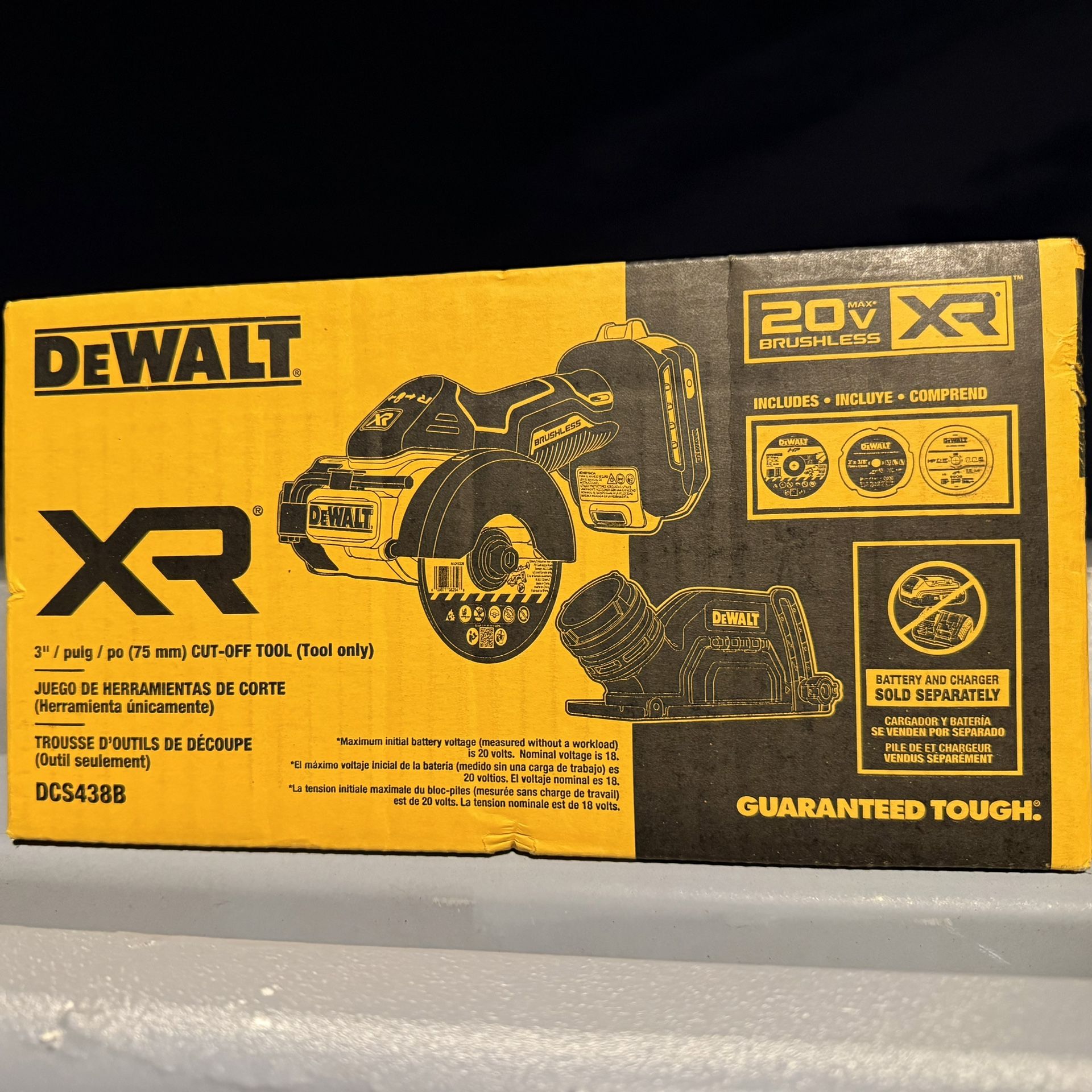 Dewalt 20V XR 3 in. cut-off tool