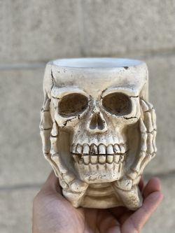 Halloween Skull Planter