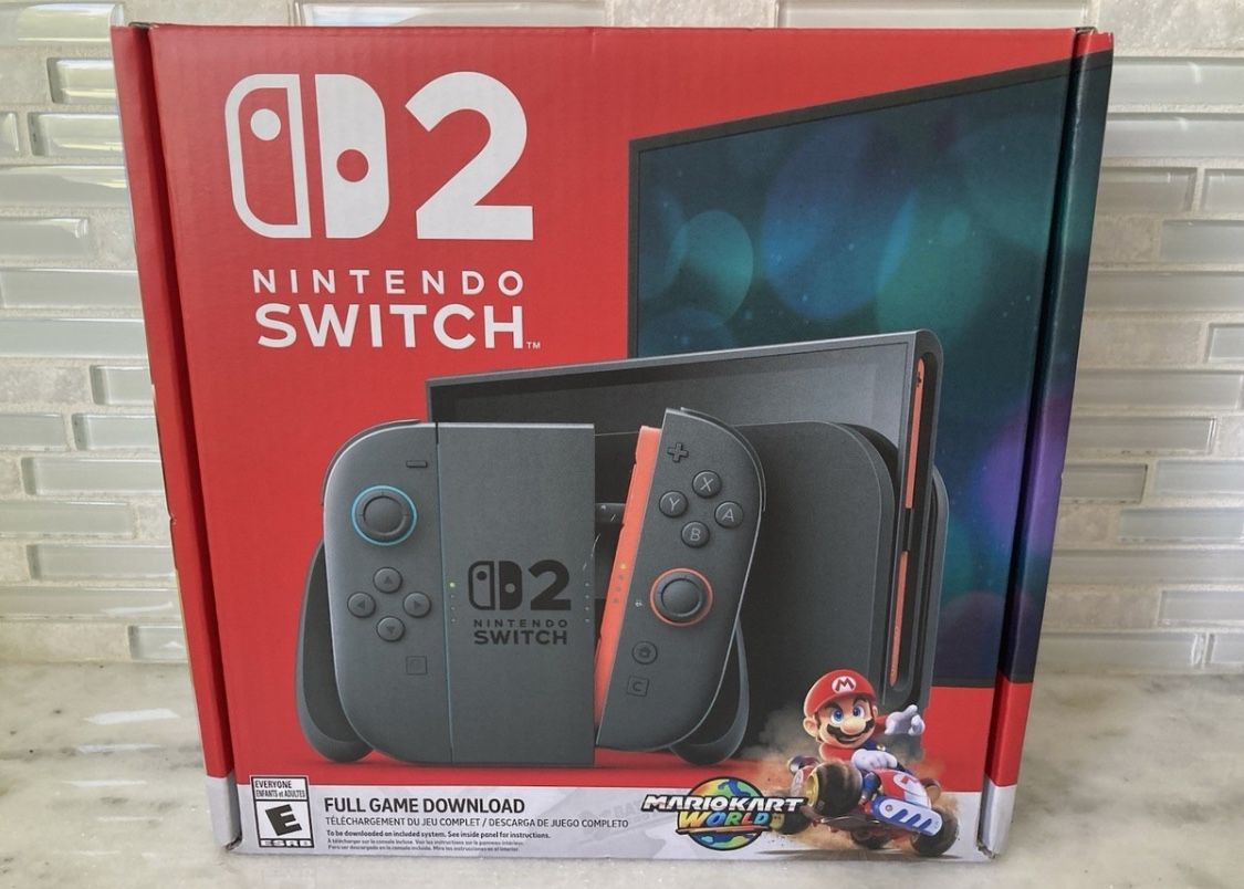 Nintendo Switch 2 Mario Kart World Bundle - Brand New Includes Receipt