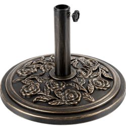 Bronze Cast Stone Patio Umbrella Base (Base only)