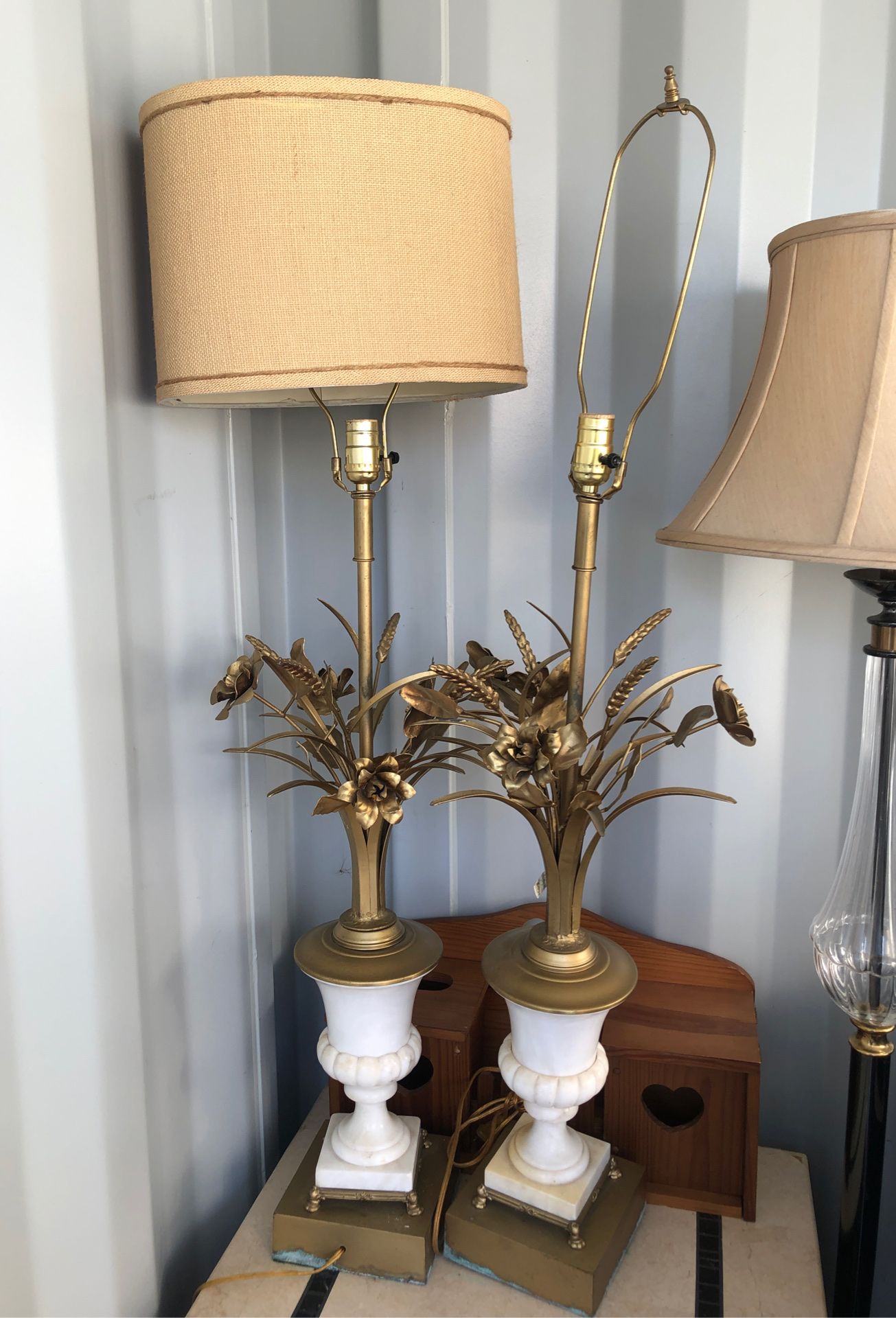 Vintage brass lamps