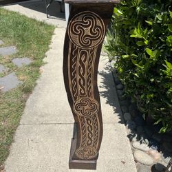 Old World Bali Style Tower Shelf