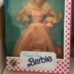 Collector Barbie Bridesmaid Wedding Day In Box 