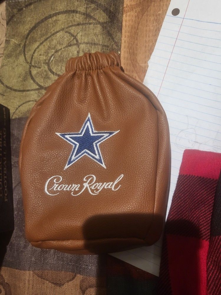 Leather Dallas Cowboy Crown Royal Bag