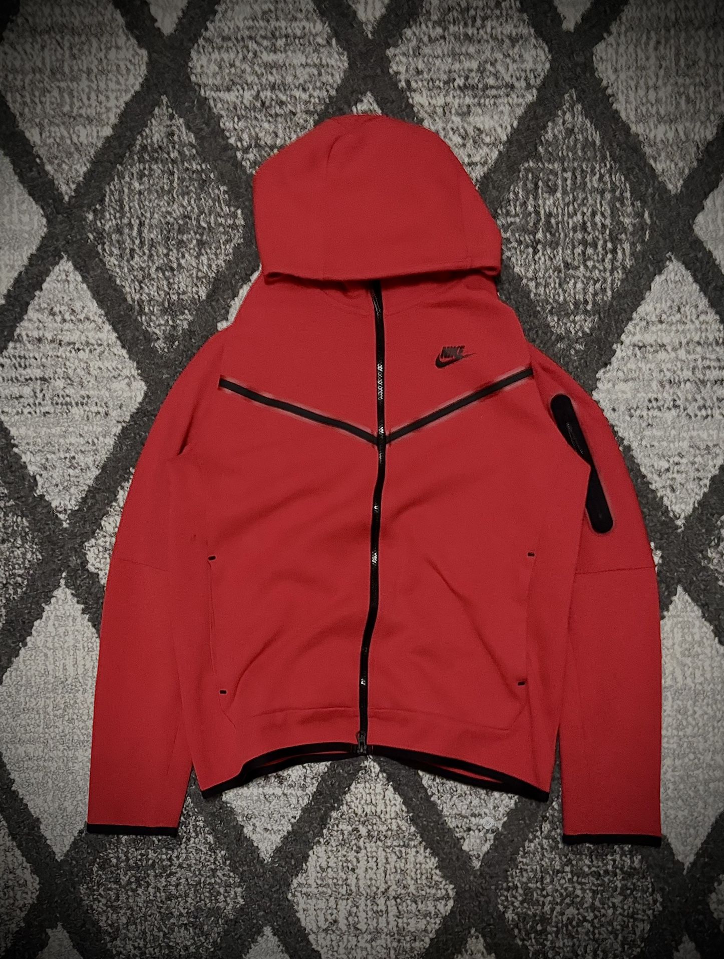 OG Red Nike Tech Tracksuit Fleece Hoodie