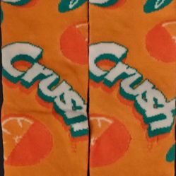 Orange Crush Soda Character Sock 
