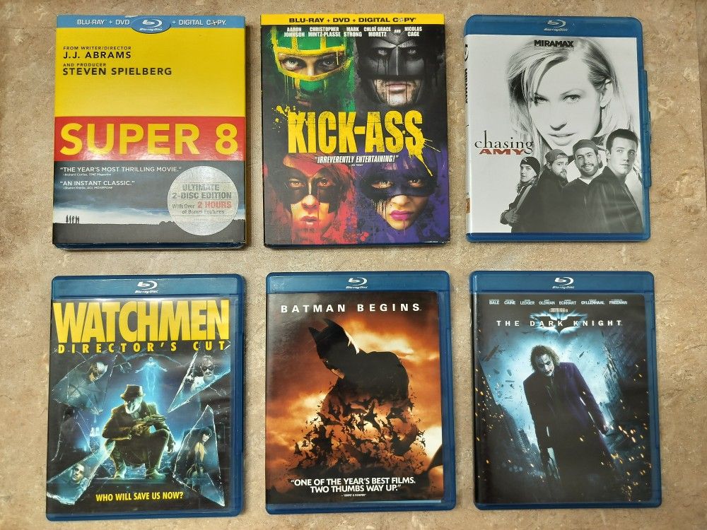 Blu-ray Movies, Avatar, Dark Night, Avengers, Watchmen Etc