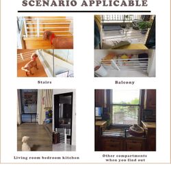 keny 29"-42.5" Baby Gate for Stairs, Auto Close Safety Dog Gate, Pressure Mounted Easy Walk Through Pet Gate for Doorways, Durable Stair Gate, 30" Tal