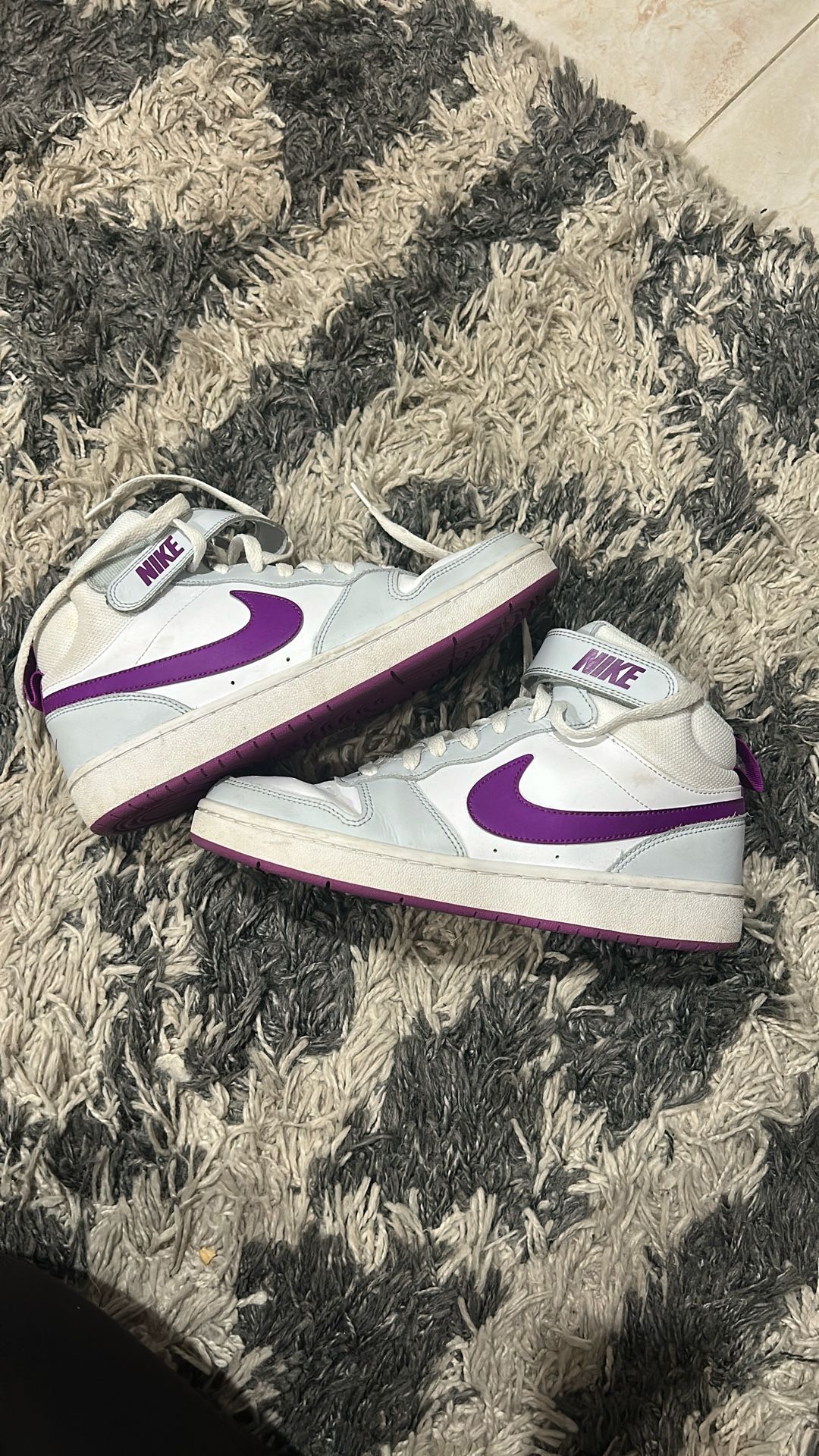 Nike High Tops, Purple and White