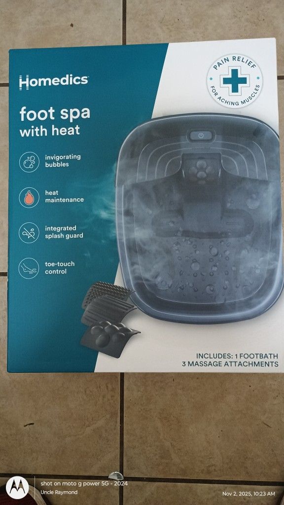 π¦Ά Homedics Foot Spa with Heat β Brand New in Box