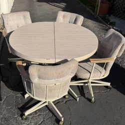 Free Vintage Tables With Rolling Chairs/ Free Cabinet/ Free Side Table