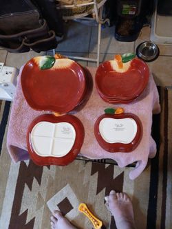 Apples China 7 Plates 6 Bowls