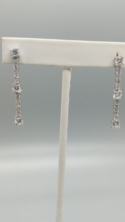 .925 Sterling silver CZ earrings