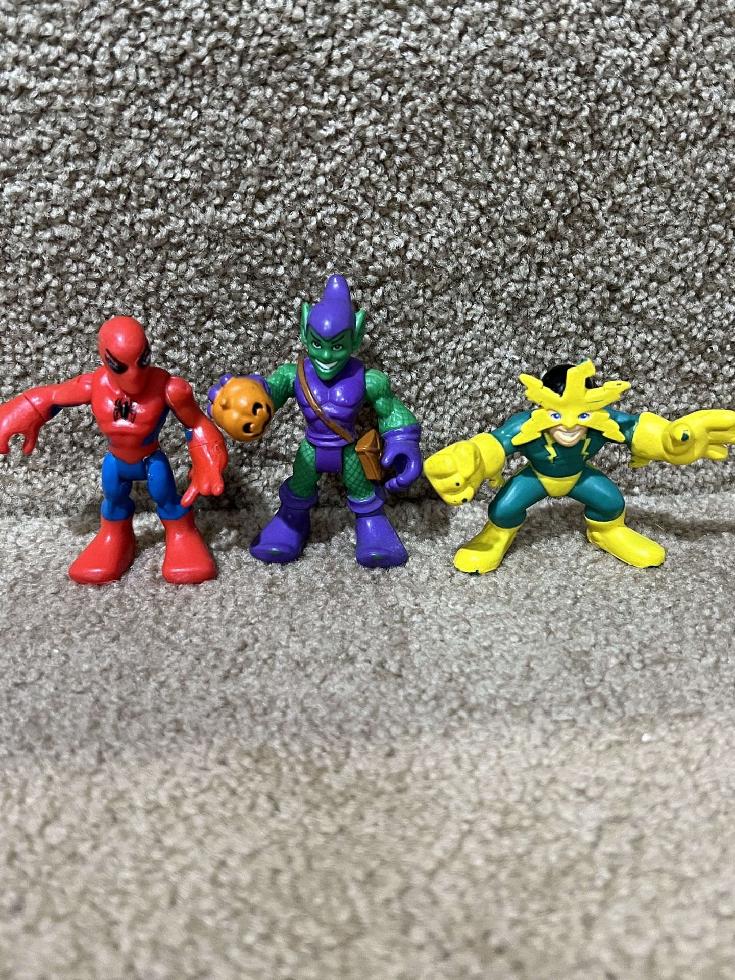 Marvel Imaginext Spiderman Green Goblin Super Hero Squad Electro lot of 3