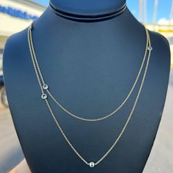 Jewelry 14k solid Yellow Gold paper clip link 48” Chain CZ 4.5CTW necklace 8.1 grams 5.25mm
