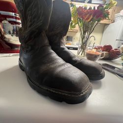 Ariat Work boots, Square Toe, Dark Brown, 10D
