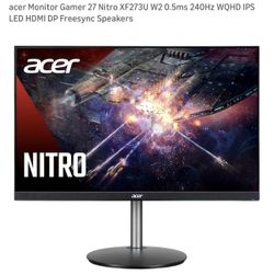 Acer XF273U monitor 27inch 1440p 240hz ips monitor need gone asap 