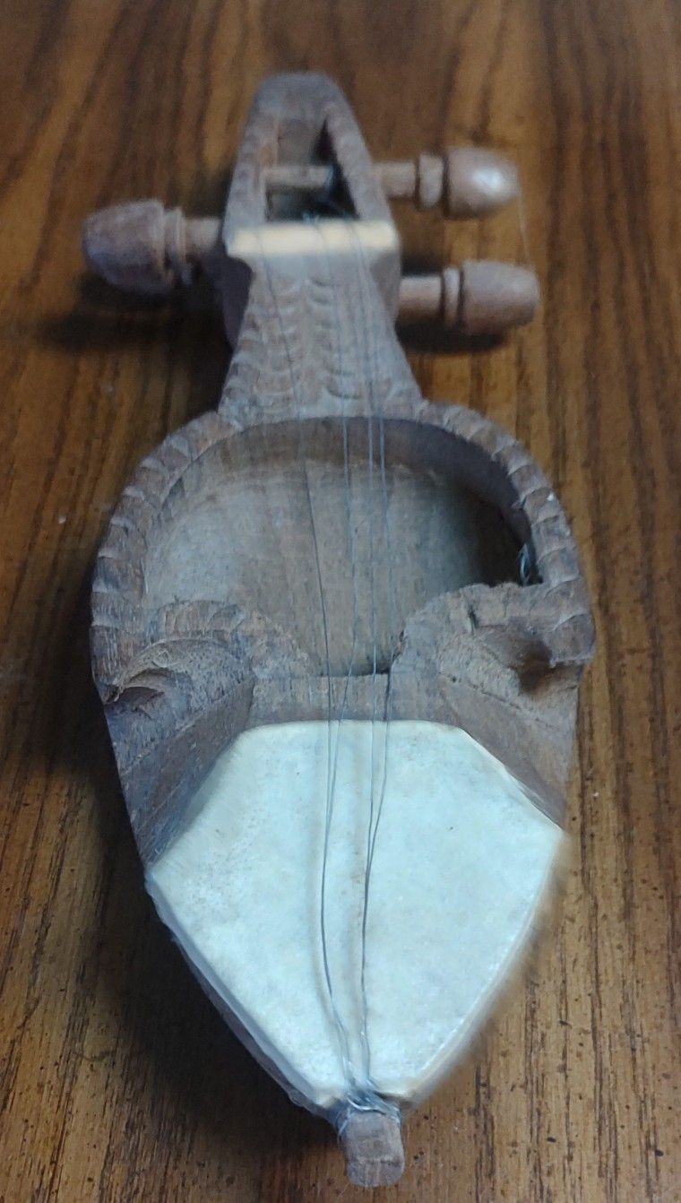 Hand Carved Wooden Violin