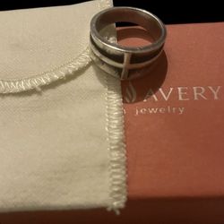 Retired James Avery Streling Silver Horizontal Cross Ring Sz 9.5