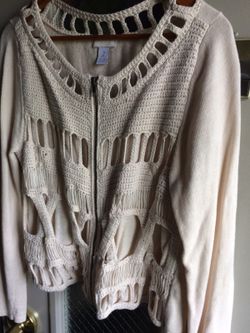 Size 2 (M/L) Chico's Double Layer Sweater