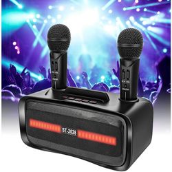 Portable Karaoke Machine Bluetooth Microphone Parties Events Speaker System