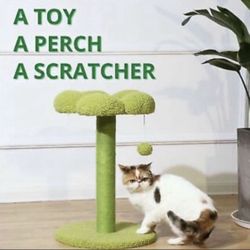  Cat Flower Scratching Post Perch 
