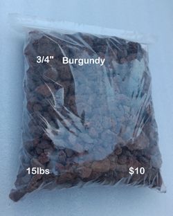 ¾” Burgundy Lava 15lbs