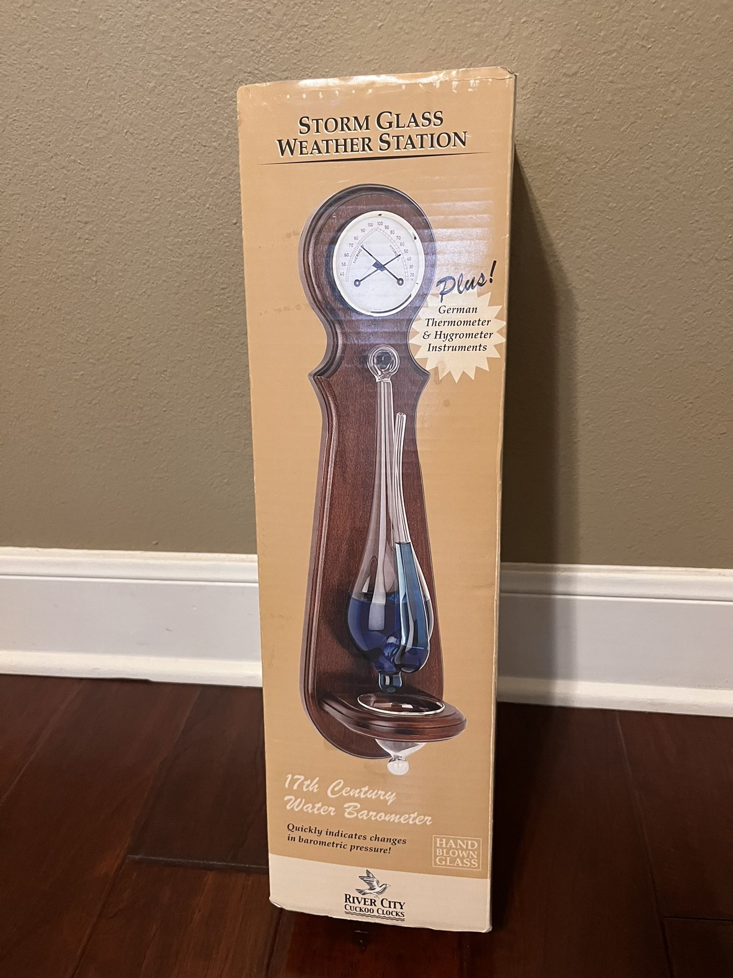 STORM GLASS WEATHER STATION 17TH CENTURY WATER BAROMETER FOR ONLY $18.00