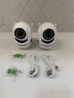 WiFi Security Smart Camera 1080P Motion Tracking (2 Pack)