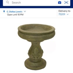 Concrete Bird Bath & Planters