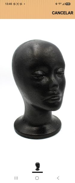 Black polystyrene head