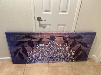 Large Mandala Stretched Canvas Wall Art Info In Description