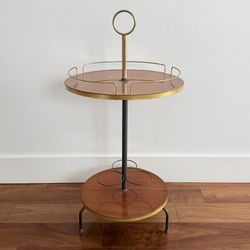 Vintage Two-Tier Bar Cart Server Caddy