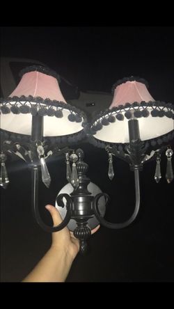 Wall chandelier pink