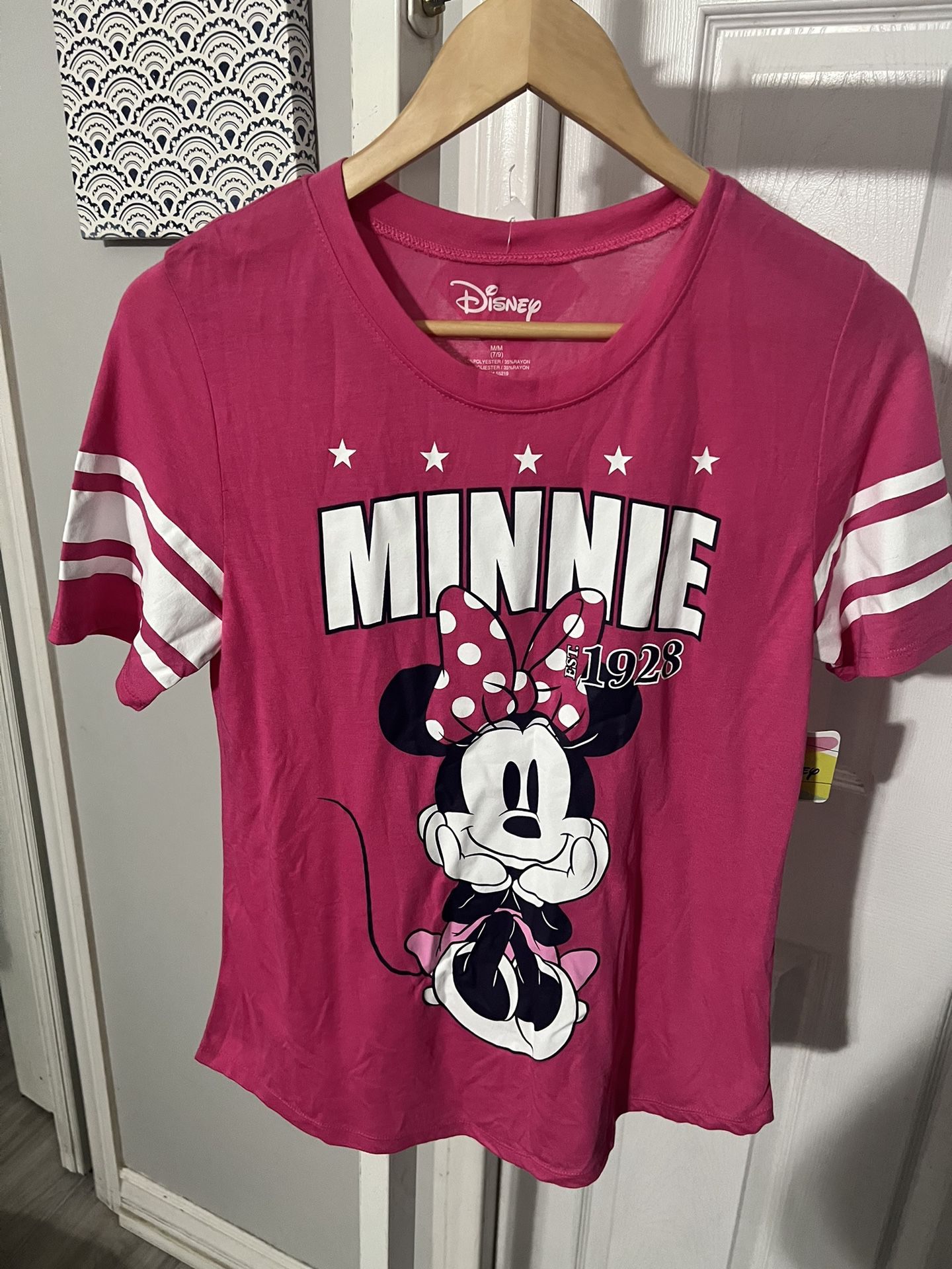 Disney Minnie Jersey Shirt Size Medium New With Tag