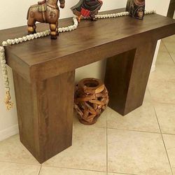 Wood Console Table