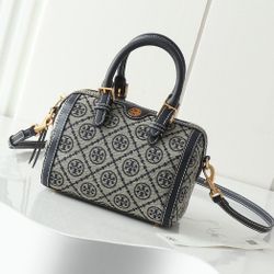 TORY BURCH Mini Jacquard Barrel Bag